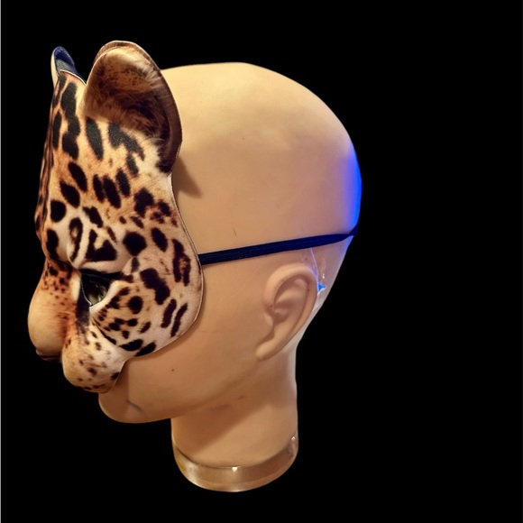 LEOPARD MASK HALLOWEEN HALF MASK UNISEX KIDS - Picture 2 of 2